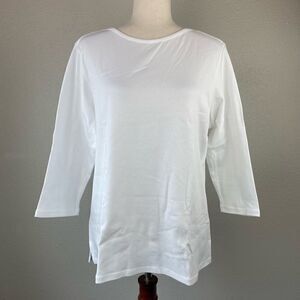 NWOT Draper’s & Damon’s White Shirt Size L